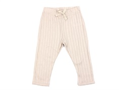 MarMar cream taupe pointelle rib pants modal